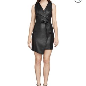 BCBG faux leather dress
